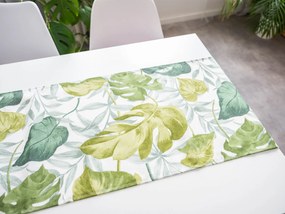 MKLuzkoviny.cz Behúň Monstera – 40 × 180 cm zelená