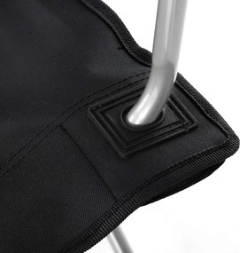 Sada skladacích kempingových stoličiek 2 ks, čierna