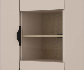 Závesná vitrína Avola, béžová kašmír/dub cremona