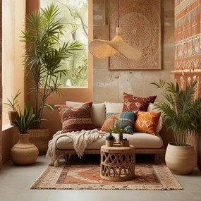 Immax 08289L - Luster na lanku SOMBRERO 1xE27/40W/230V pr. 70 cm ratan