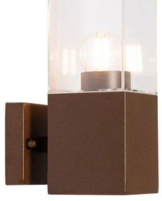 Moderná vonkajšia nástenná lampa hrdzavohnedá IP44 - Malios