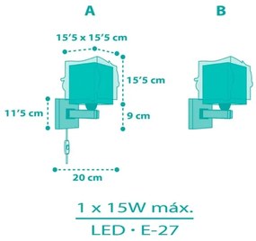 Dalber 63449 - Detské nástenné svietidlo MERMAIDS 1xE27/60W/230V