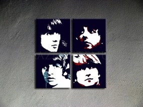 Ručne maľovaný POP Art obraz Beatles 100x100 cm