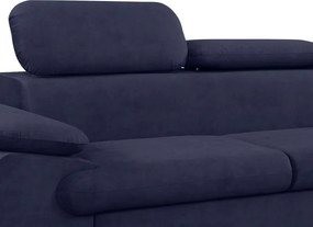 Rohová sedacia súprava Scala, tmavo modrá látka, pravý roh