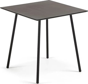 Čierny stôl Kave Home Ulrich, 75 x 75 cm