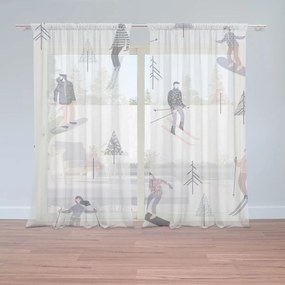 Sablio Záclony Lyžiari: 2ks 150x250cm