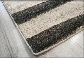 Pruhovaný koberec Rio v béžovo-čiernom prevedení | Cream Rozmer: 240x330 cm