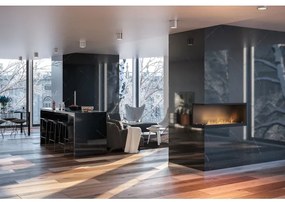 InFire - Rohový BIO krb 110x45 cm 3kW čierna