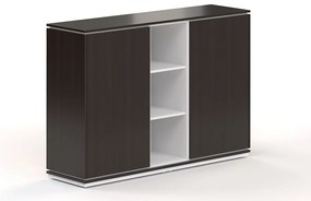 Stredná skriňa Creator 162,8 x 44,5 x 115,5 cm, biela / wenge