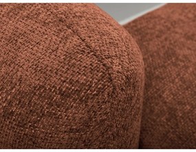 Terakotová ženilková rozkladacia/s úložným priestorom rohová pohovka (pravý roh/s leňoškou) Mele – Makamii