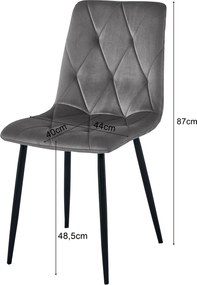 Krémová jedálenská stolička LIBRA s čiernymi nohami