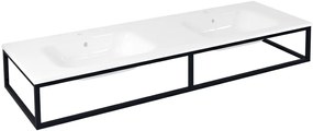 Sapho Sapho, SKA konzola pod umývadlo/dosku, 160x22x51cm, čierna matná, SKA860
