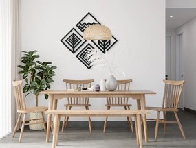 drevko Drevená nálepka 4 živly - oheň, voda, zem a vzduch Rozmer obrazu: 32,5 x 32,5 cm, Farba dekorácie: Čierna