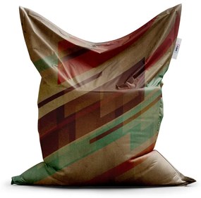 Sablio Sedací vak Hnedá abstrakcia - 200x140 cm