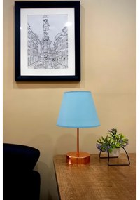 Stolná lampa 1xE27/60W/230V modrá/medená