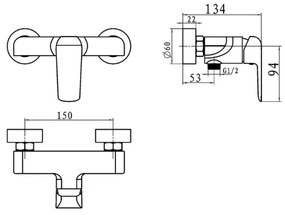 Novaservis - Sprchová batéria NOBLESS TINA lesklý chróm