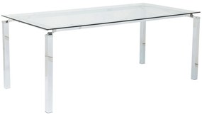 Lorenco písací stôl 180x90 cm sklo/chróm