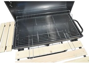 Gril na drevené uhlie čierna/drevo