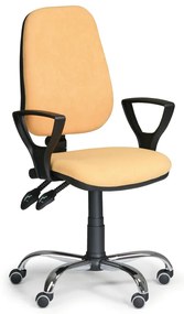 Pracovná stolička Comfort SY s podrúčkami, žltá