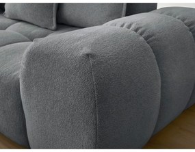 Tmavosivá ženilková rozkladacia/s úložným priestorom rohová pohovka (ľavý roh/do L) Everest – Bobochic Paris