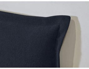 Tmavomodrá/prírodná dvojlôžková posteľ s roštom 180x200 cm Charlie – Bobochic Paris