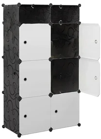 Hogler 3415 Variabilný policový systém 8 políc, 140 x 74 x 47 cm, čierna