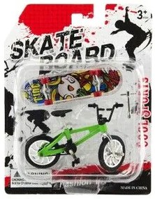 Skateboard prstový s bicyklom, plast, 10 cm