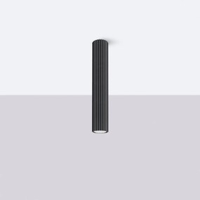 Stropné svietidlo Karbon, 1x čierne kovové tienidlo, (40 cm)