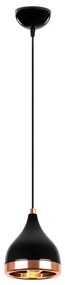 Závesné svietidlo Yildo XI čierno-medená