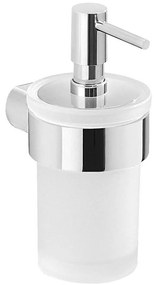 Gedy - Nástenný dávkovač mydla PIRENEI 110 ml mliečne sklo/lesklý chróm