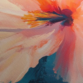 Obraz - Maľovaný kvet (90x60 cm)
