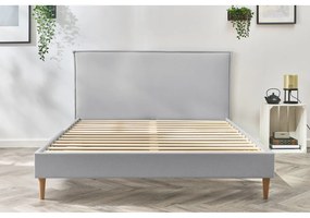 Sivá dvojlôžková posteľ Bobochic Paris Sary Light, 180 x 200 cm