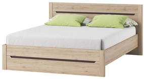 Manželská posteľ 140 cm Dessum 50 (dub sanremo + hnedá). Vlastná spoľahlivá doprava až k Vám domov. 1068140