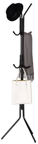 Autronic - Věšák stojanový, výška 170,5 cm, kovová konstrukce, černý lak, nosnost 6 kg - GD-101 BK AKCE