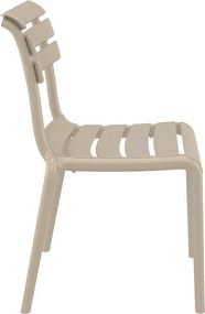 HELEN záhradná stolička bez podrúčok taupe
