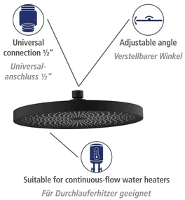 Čierny sprchový set z nerezovej ocele 120 cm Soft Water - Wenko