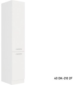 Kuchynská skrinka vysoká EKO WHITE 40 DK-210 2F, 40x210x57, biela