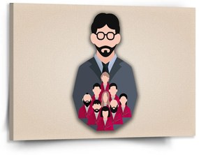 Sablio Obraz Money heist Profesor a jeho tím Béžová - 150x110 cm