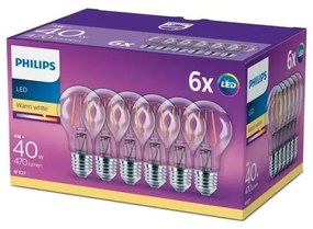 Philips SADA 6x LED Žiarovka VINTAGE Philips E27/4W/230V 2700K P6803