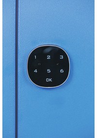 Šatníková skrinka s úložnými boxmi, 2 boxy, 1850 x 300 x 500 mm, kódový zámok, laminované dvere, biela
