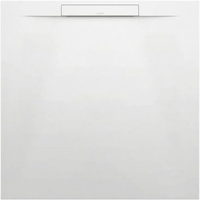 LAUFEN Pro S štvorcová sprchová vanička z materiálu Marbond, lineárny odtok na kratšej strane, 900 x 900 x 28 mm, biela matná, H2101800000001