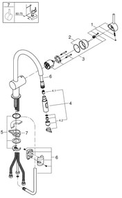 GROHE 32321002 - Drezová batéria A lesklý chróm