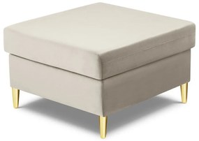 Béžová zamatová podnožka Kyoto – Cosmopolitan Design