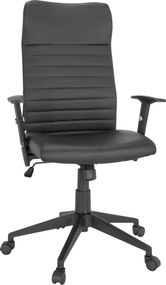 XXXLutz OTOČNÁ STOLIČKA, vzhľad kože, čierna MID.YOU - Online Only kancelárie - 001918051401