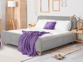 Posteľ Flamingo 180x200 cm, svetlo šedá štruktúrovaná tkanina