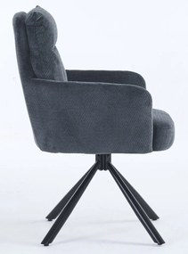 Jedálenská stolička Stephanie, tmavo šedá látka