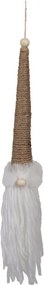 Hnedá závesná dekorácia škriatok Gnome - 6*6*48 cm