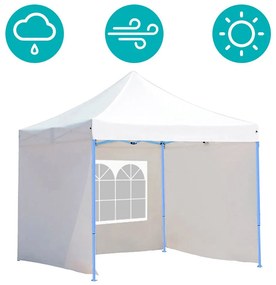Záhradný pavilón- biely+bočné steny+prenosná taška-2,9x2,9 m