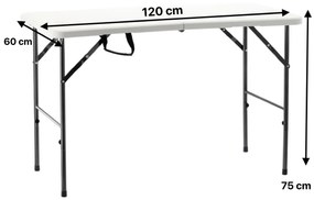 Skládací cateringový stůl PEGGY 120 cm bílý