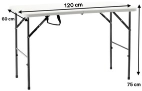 Skladací cateringový stôl PEGGY 120 cm biely